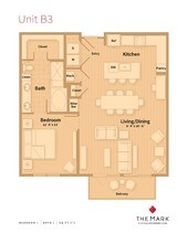 Unit B3 617 floor plan
